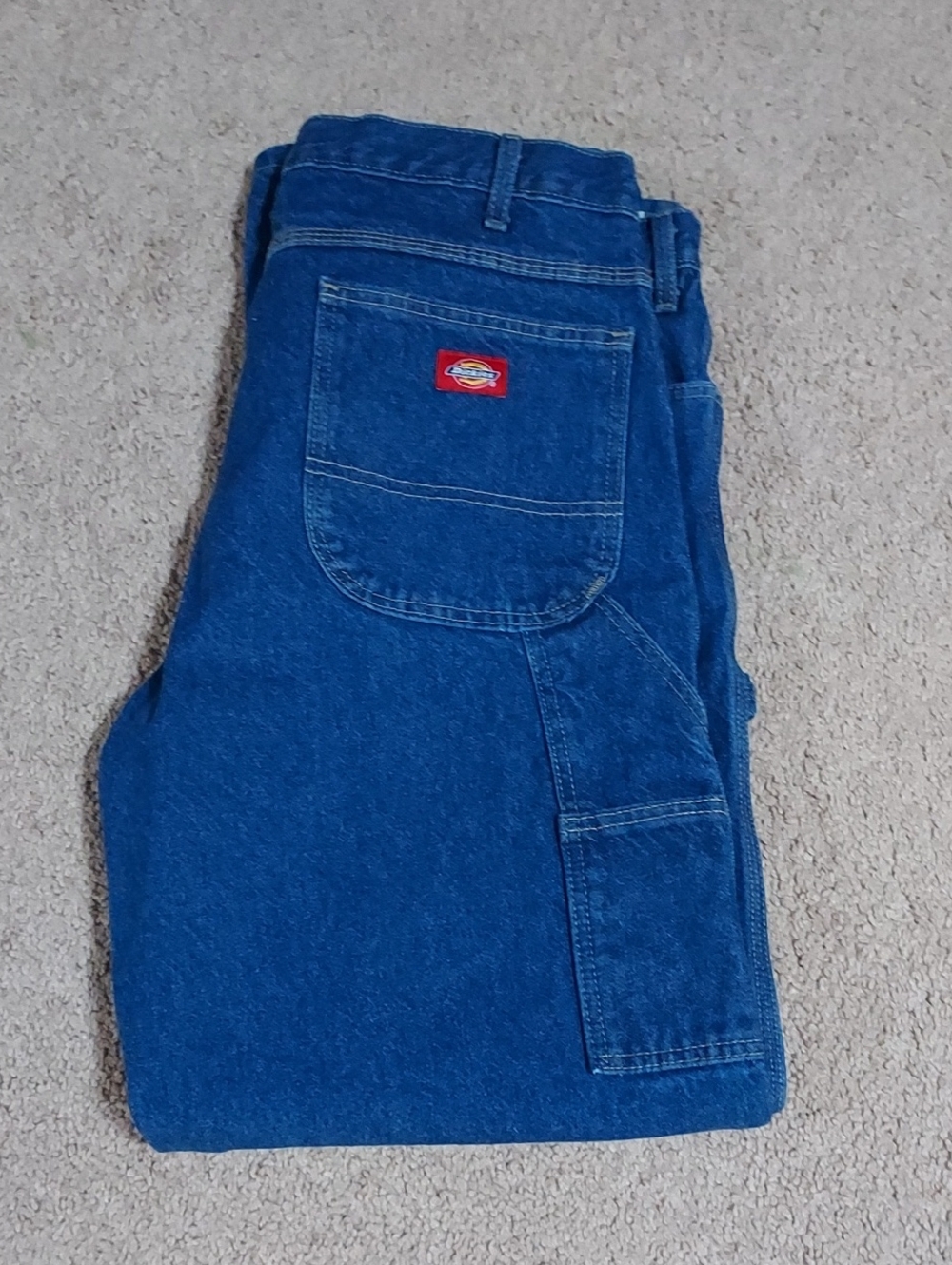 Dickies Men’s Dark Blue Denim Carpenter Painter Pants. 36X32